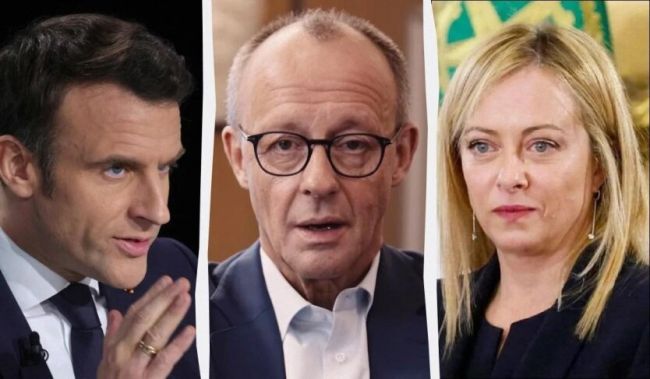 FT: Мерц попытался уладить конфликт между Мелони и Макроном из-за Украины