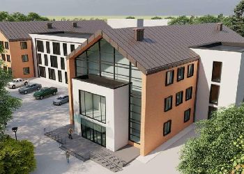 В Екатеринославке начали возводить стены здания будущей поликлиники