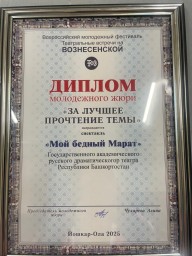 Русский театр получил две награды на фестивале в столице Марий Эл