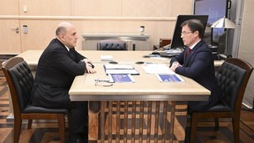 Встреча Михаила Мишустина с руководителем автономной некоммерческой организации «Российская система качества» Максимом Протасовым Встреча Михаила Мишустина с руководителем автономной некоммерческой организации «Российская система качества» Максимом Протасовым