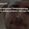 Мизулина попросит Генпрокуратуру проверить военный билет блогера Литвина