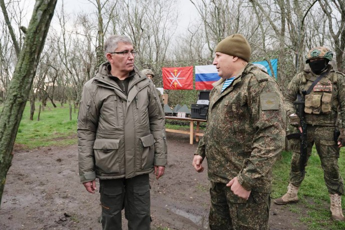 Дмитрий Миляев посетил воинскую часть в зоне СВО