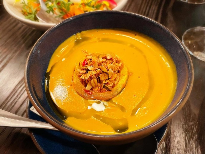 Рецепт тыквенного супа с куриным филе и овощным пюре