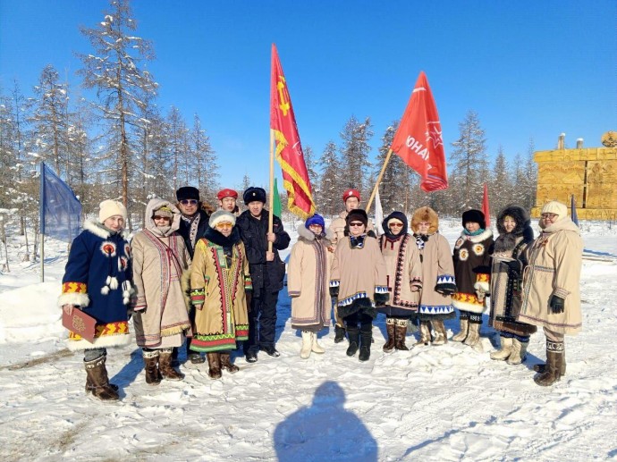 В Кустурском наслеге Якутии встретили Знамя Победы