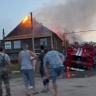 В Астрахани пожарная машина не доехала до пожара, провалившись в яму
