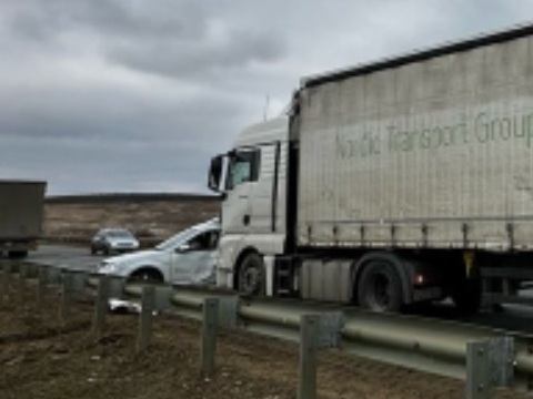 В Мордовии водитель "Лады" не успел развернуться перед ехавшим следом MАN TGX