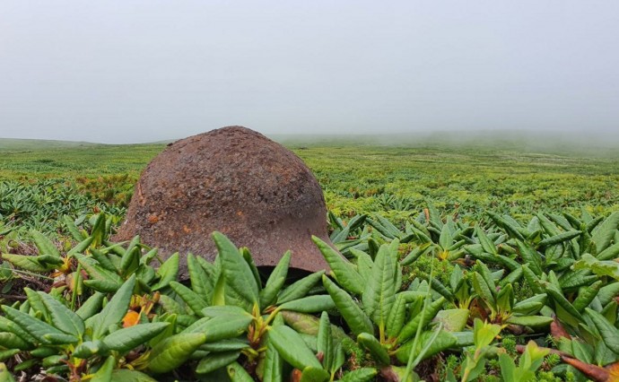 На острове Шумшу в траншее нашли останки красноармейца