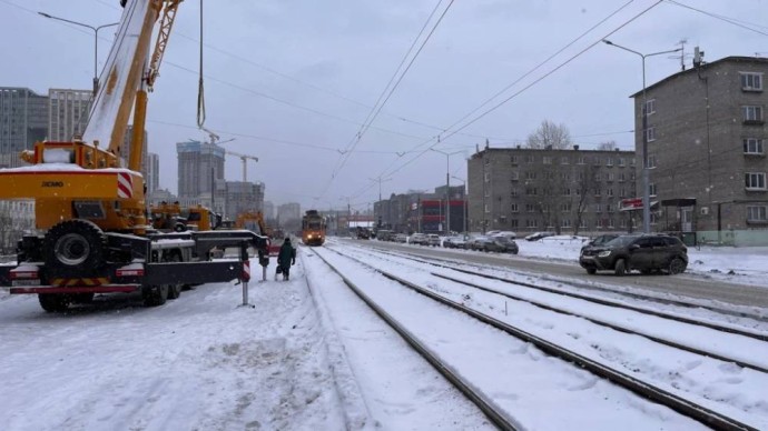 В Перми прошел тестовый запуск трамвая по новым рельсам на ул. Пушкина