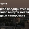 Липецкое предприятие на 25% увеличило выпуск металла благодаря нацпроекту