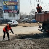 Несколько видов техники привлекли в Благовещенске к восстановлению дорог