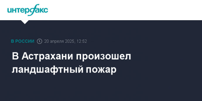 В Астрахани произошел ландшафтный пожар