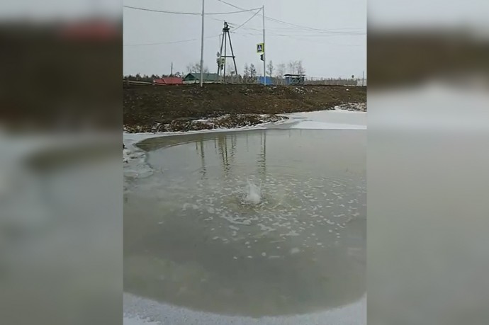 Пруд в якутском селе внезапно начал «фонтанировать». Ученый выдвинул несколько гипотез