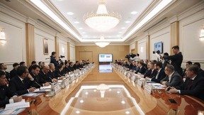 Марат Хуснуллин и Нокергулы Атагулыев провели заседание Межправкомиссии по экономическому сотрудничеству между Россией и Туркменистаном Марат Хуснуллин и Нокергулы Атагулыев провели заседание Межправкомиссии по экономическому сотрудничеству между Россией и Туркменистаном