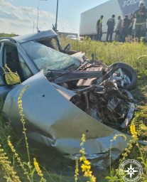 В Башкирии большегруз смял легковушку, есть погибший