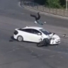 В Улан-Удэ гибель водитель мопеда попала на видео