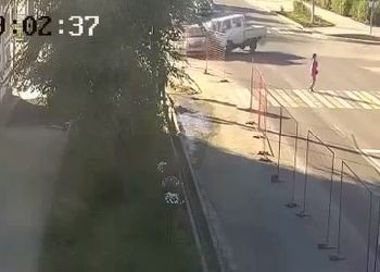 Момент ДТП с пешеходом в Свободном попал на видео