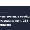 Российские военные сообщили о нейтрализации за ночь 362 беспилотников