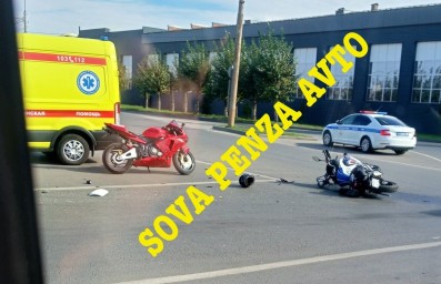 На Шуисте в Пензе случилось жесткое ДТП с мотоциклом