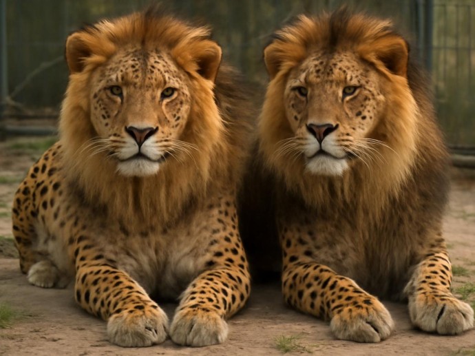Леопоны — гибриды, которые существуют только в неволе и не имеют потомства