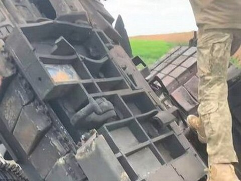 Украинская динамическая защита "Нож" снова опозорилась, теперь на Leopard1