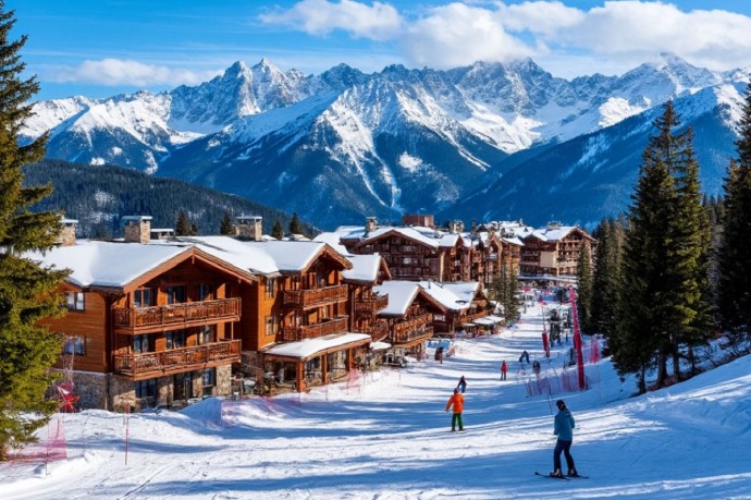 Горнолыжный курорт в горах Кавказа готовится к первому сезону Горнолыжный курорт в горах Кавказа готовится к первому сезону