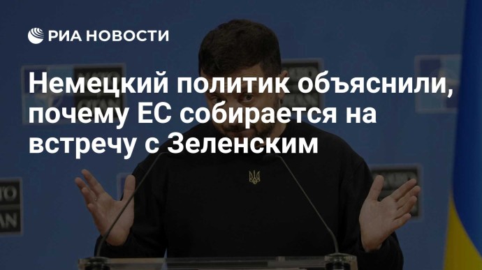 Немецкий политик объяснили, почему ЕС собирается на встречу с Зеленским