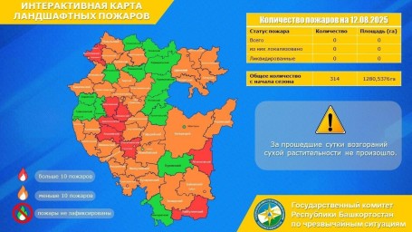 В Башкирии прогнозируется спокойная ситуация по лесным пожарам