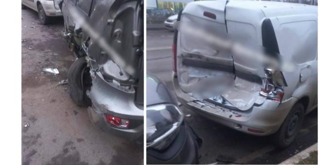 В Ярославле пьяный водитель врезался в припаркованные автомобили