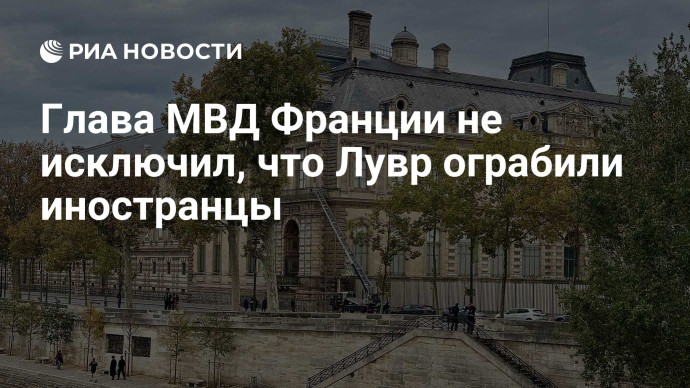 Глава МВД Франции не исключил, что Лувр ограбили иностранцы