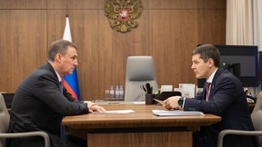 Дмитрий Патрушев и губернатор Ямало-Ненецкого автономного округа Дмитрий Артюхов обсудили вопросы сельского хозяйства и экологии региона