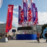 Москву украсили флагами, плакатами и декоративными конструкциями ко Дню города