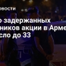 Число задержанных участников акции в Армении выросло до 33