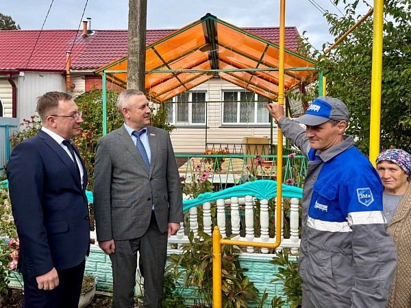 Посёлок Совхозный в Белёвском районе подключили к газу