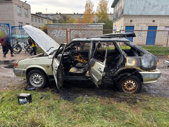 Дети играли с зажигалкой и сожгли машину в Костромской области