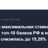 Средняя максимальная ставка по вкладам топ-10 банков РФ в конце декабря снизилась до 15,28%
