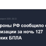 Минобороны РФ сообщило о нейтрализации за ночь 127 украинских БПЛА
