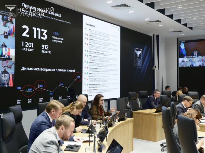 Белгородцы подали более 2 тысяч обращений на прямую линию Вячеслава Гладкова