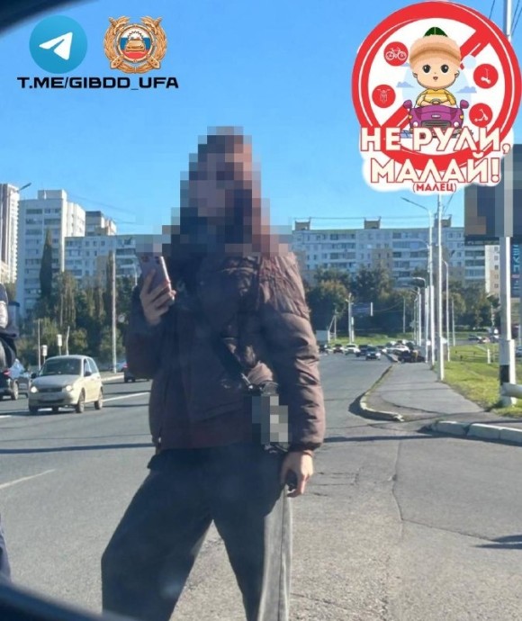 В Уфе полицейские задержали 16-летнюю девушку за рулем питбайка