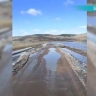 Речка Тарасинка разлилась в Боханском районе и подтопила трассу