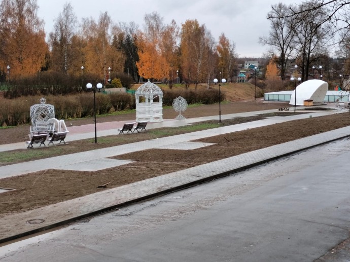 Центральную часть Любима Ярославской области откроют после благоустройства в начале ноября Центральную часть Любима Ярославской области откроют после благоустройства в начале ноября