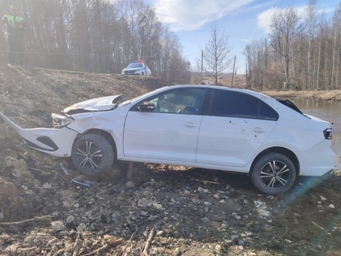 В Мордовии нетрезвый водитель "Фольксваген Поло" слетел с трассы