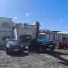 Кран рухнул прямо на припаркованный Range Rover на контейнерном терминале во Владивостоке