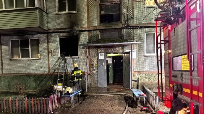 В Пролетарском районе Тулы произошёл пожар в квартире