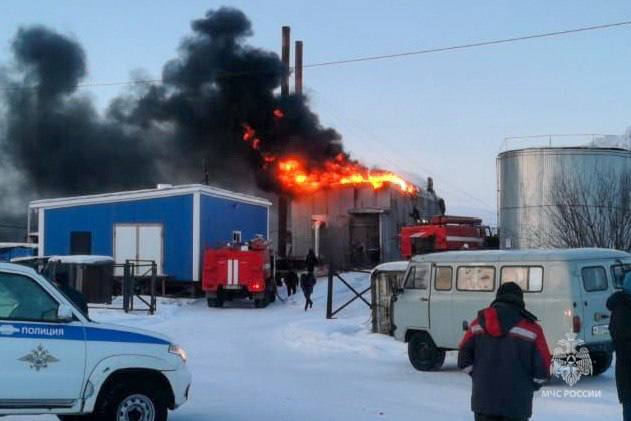 В центральной котельной села Хонуу Якутии произошел пожар