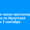 Ливни и грозы прогнозируют местами по Иркутской области 3 сентября