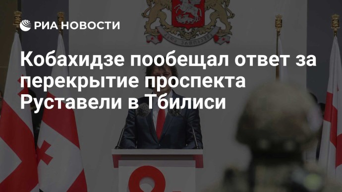 Кобахидзе пообещал ответ за перекрытие проспекта Руставели в Тбилиси