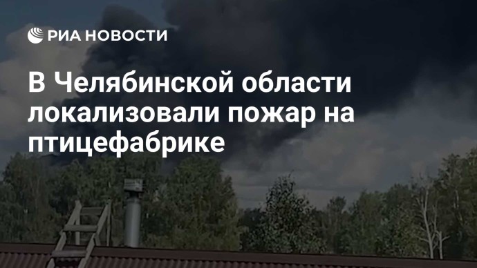 В Челябинской области локализовали пожар на птицефабрике