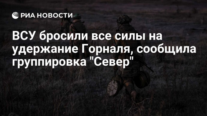 ВСУ бросили все силы на удержание Горналя, сообщила группировка "Север"