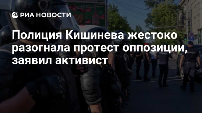 Полиция Кишинева жестоко разогнала протест оппозиции, заявил активист