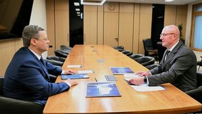 Дмитрий Чернышенко провёл рабочую встречу с губернатором Вологодской области Георгием Филимоновым